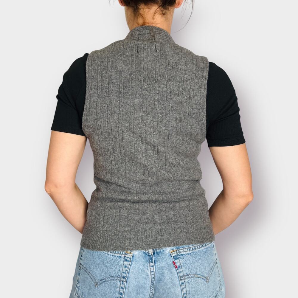 60s Alexander's Gray Button Front Vest - image 5